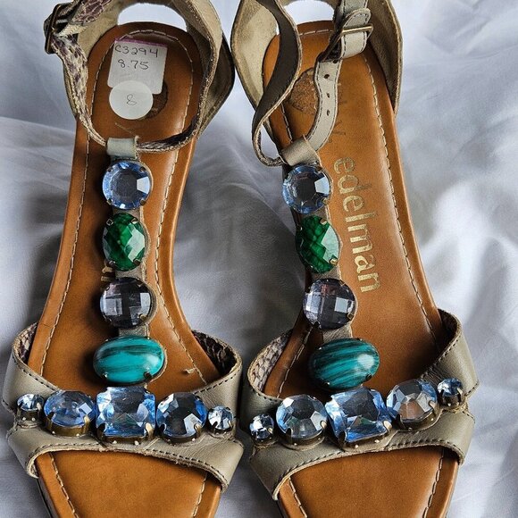 Libby Edelman Wedge Sandal Size 8M - Picture 2 of 10